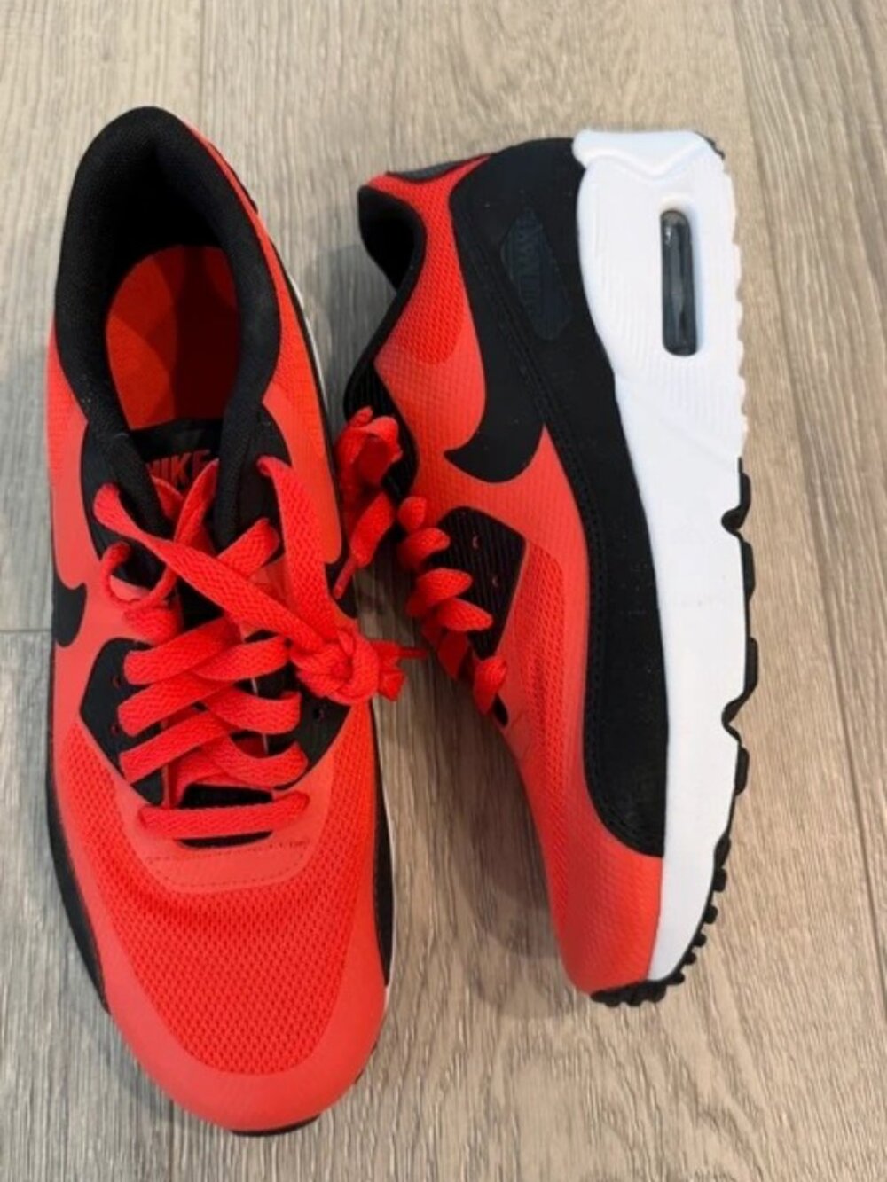 Nike Air Max 90 Red Black Big Kids Size 5.5Y